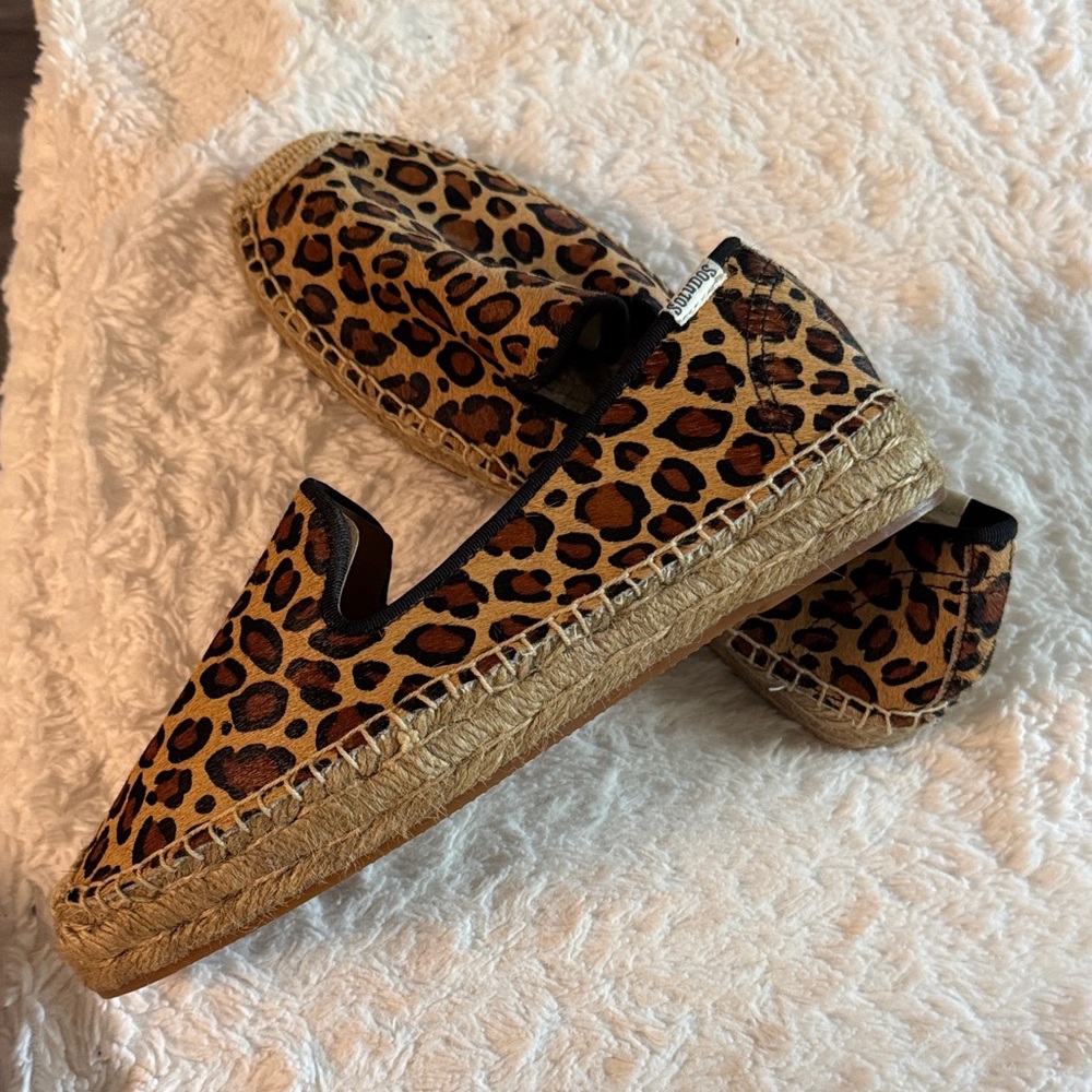 Soludos Brown Espadrilles Leopard Print